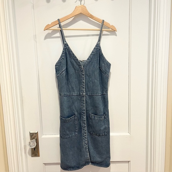 Young Fabulous & Broke Dresses & Skirts - NWOT Young, Fabulous, and Broke Denim Rhinestone Mini Dress Small